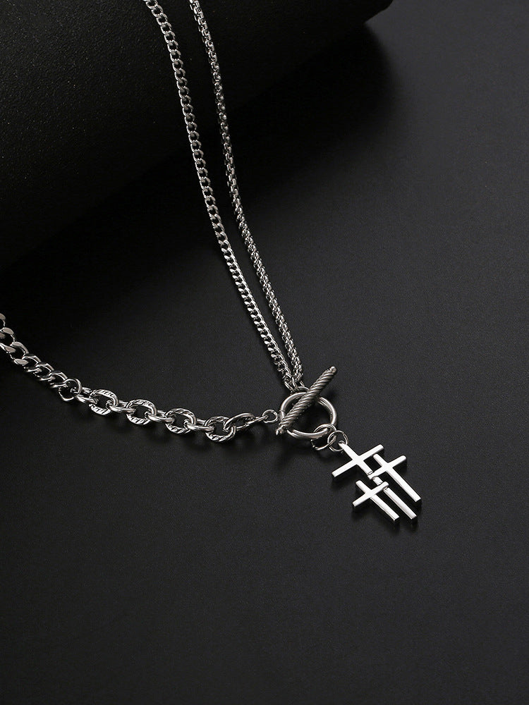 Stylish Waterproof Cross Toggle Necklace