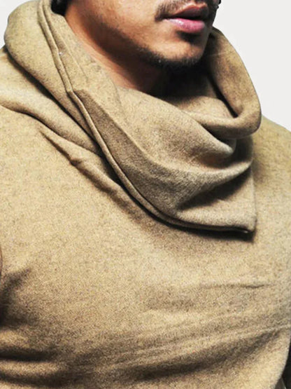 Coofandy Solid Stacked Collar Hoodie