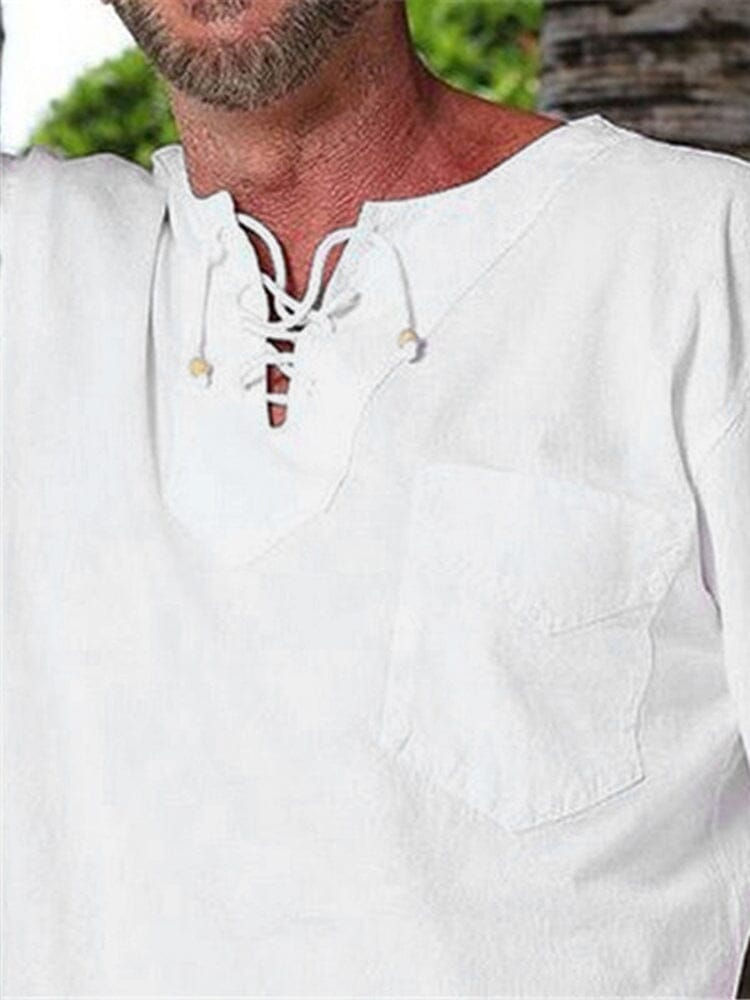 Solid Color Long Sleeve Casual Cotton Linen Suit