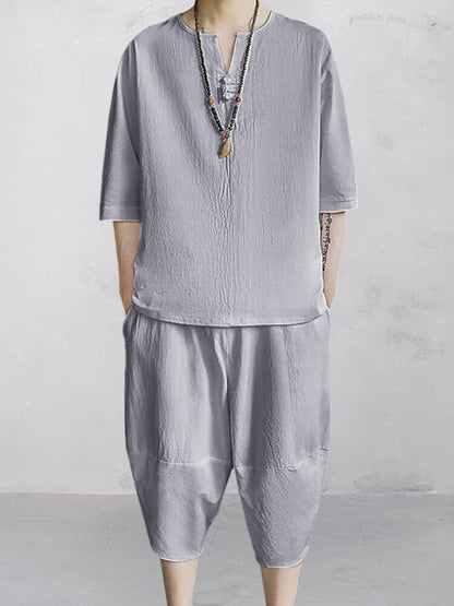 Casual Soft 2-Piece Cotton Linen Sets