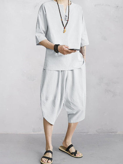 Casual Soft 2-Piece Cotton Linen Sets
