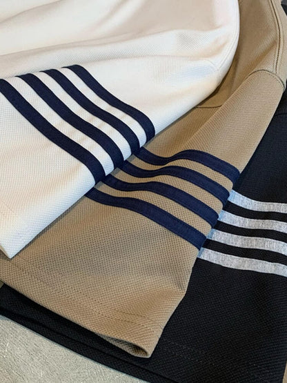 Cozy Striped Splicing Tracksuit Set