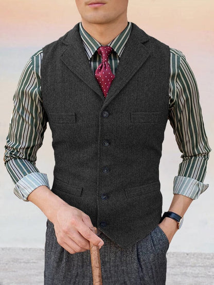 Classic Lapel Suit Vest