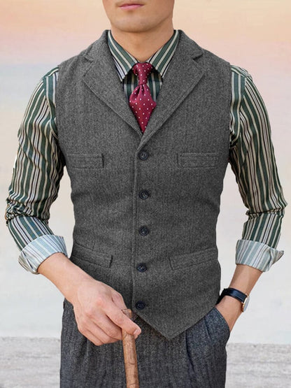 Classic Lapel Suit Vest