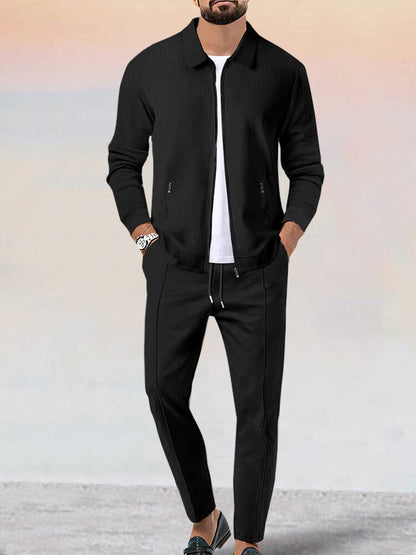 Athleisure Soft Waffle Jacket Set (Live Only)