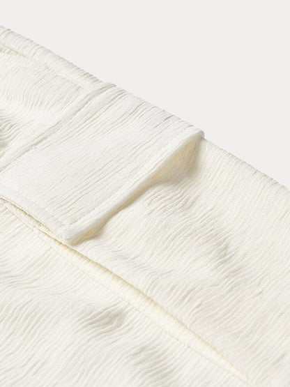 Leisure Texture 2-Piece Shirt Set