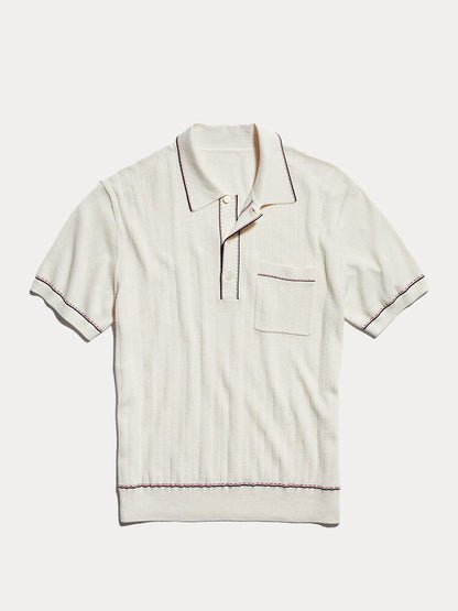 Soft Breathable Knit Polo Shirt