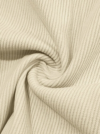 Versatile Striped Textured Shirt Set