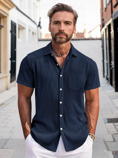Simple Vertical Striped Shirt