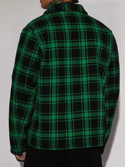 Casual Checked Tweed Shirt