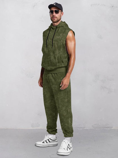 Athleisure Hooded Tank Top Set