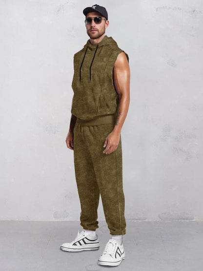 Athleisure Hooded Tank Top Set