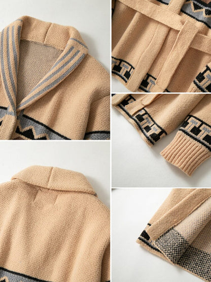 Luxe Knitted Jacquard Cardigan