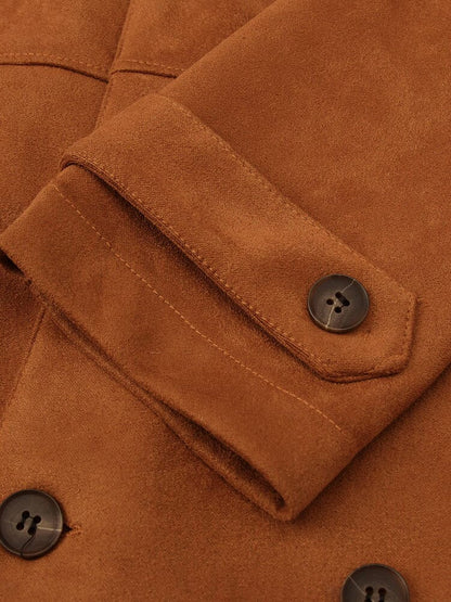 Vintage Comfy Suede Trench Coat
