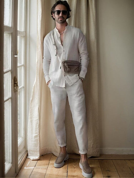 Versatile 100% Cotton Shirt Set