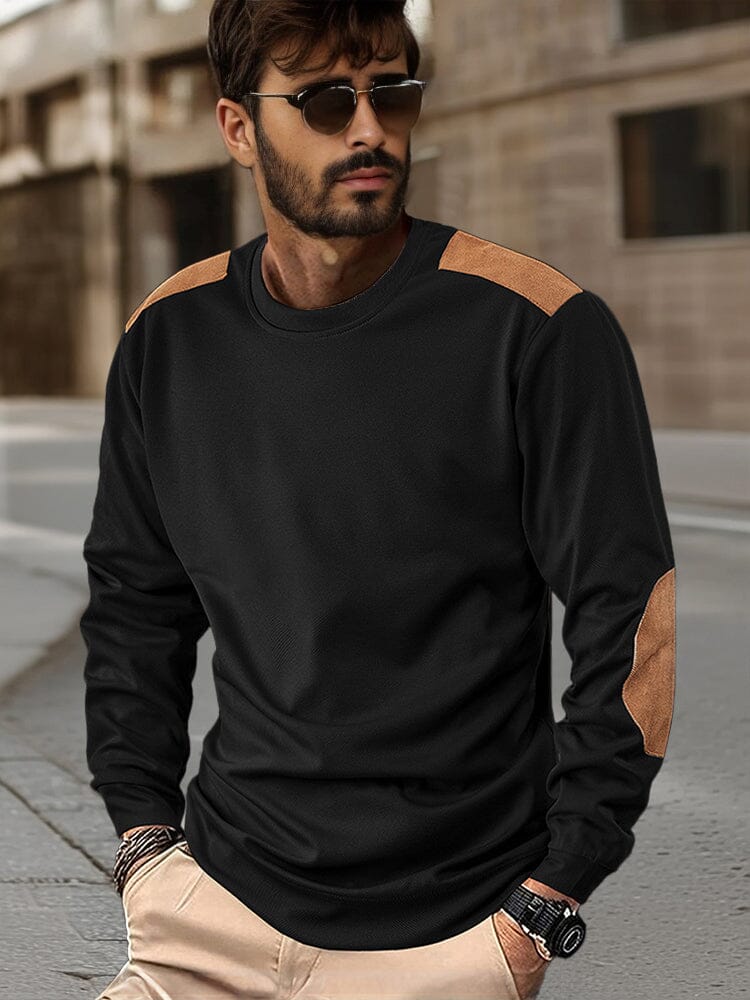 Leisure Colorblock Patchwork Sweatshirt