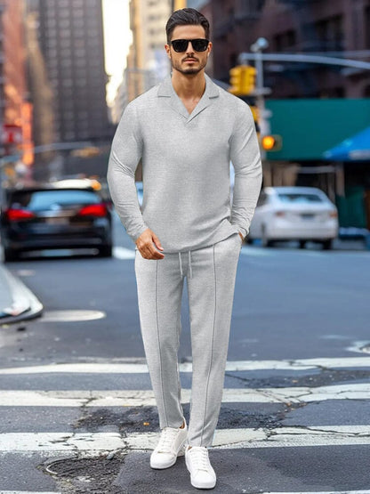 Versatile Waffle Tracksuit Set