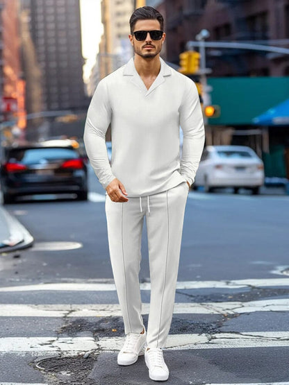 Versatile Waffle Tracksuit Set