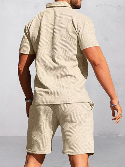 Athleisure Jacquard Textured Matching Set (Live Only)
