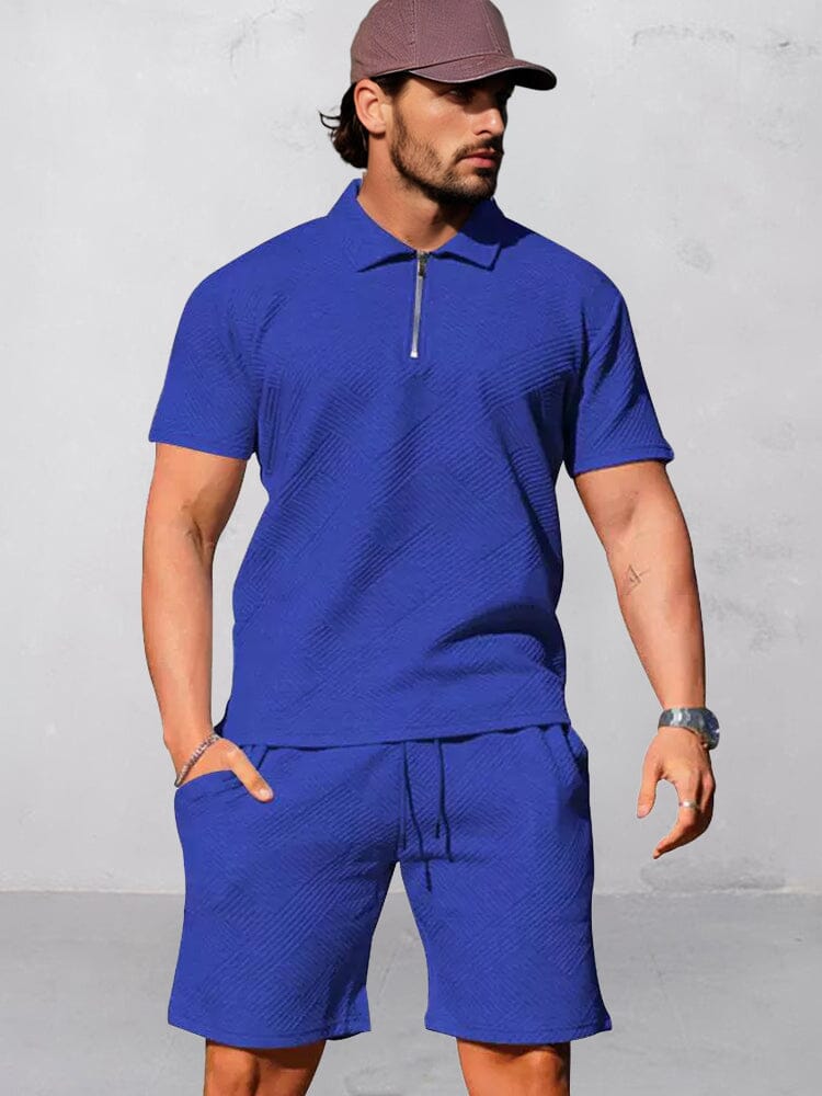 Athleisure Jacquard Textured Matching Set (Live Only)