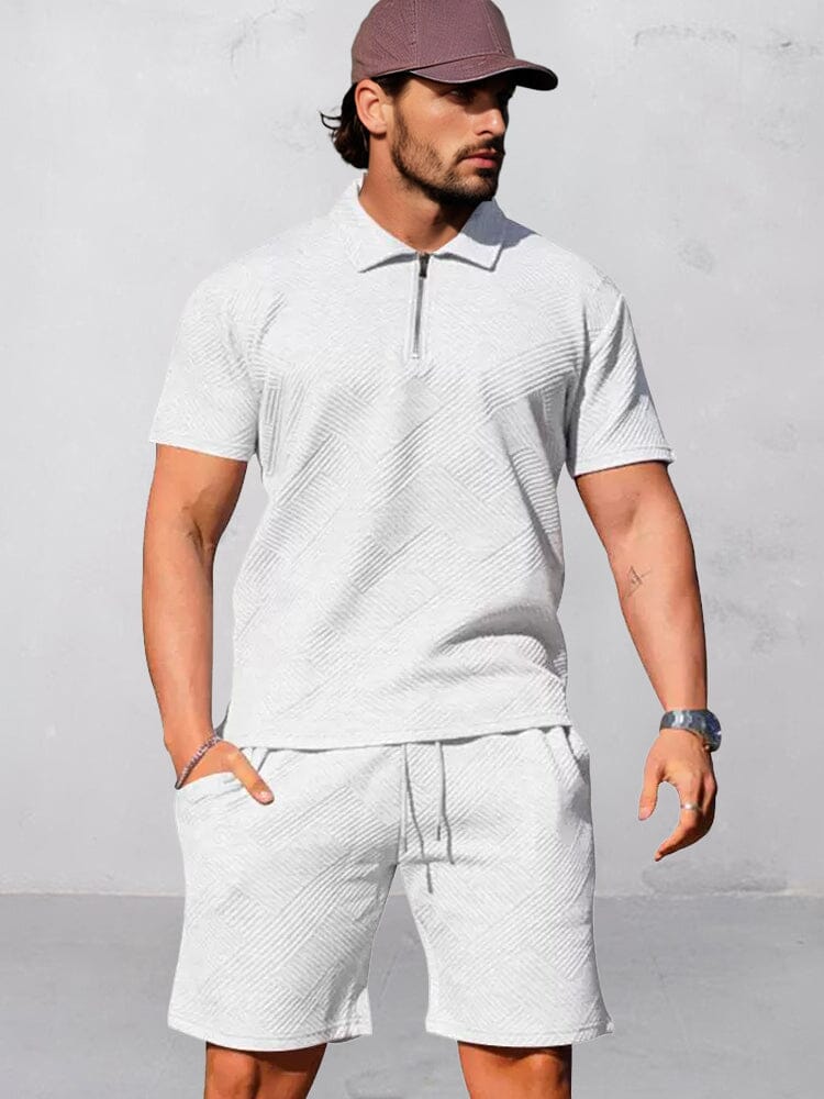 Athleisure Jacquard Textured Matching Set (Live Only)