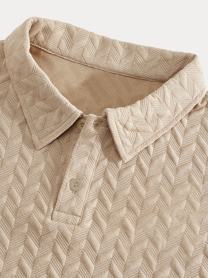 Casual Jacquard Textured Matching Set