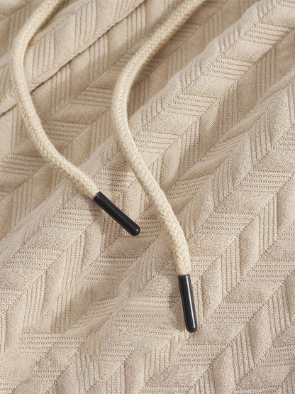 Casual Jacquard Textured Matching Set