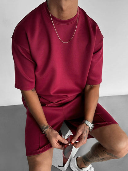 Casual Athletic T-Shirt Shorts Set