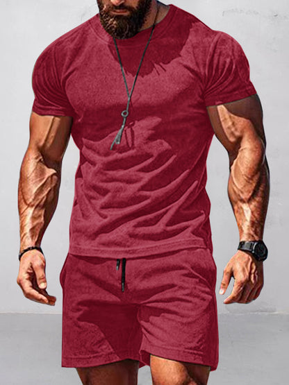 Soft Suede T-Shirt Shorts Set