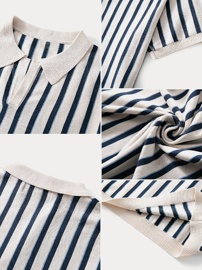 Urban Casual Stripe Knit Top