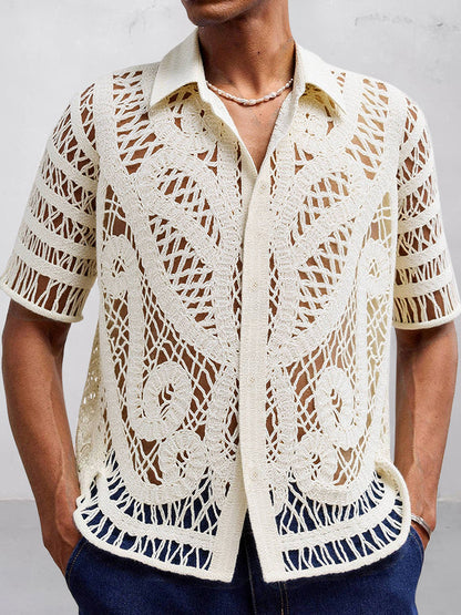 Fashion Summer Breathable Knit Shirt