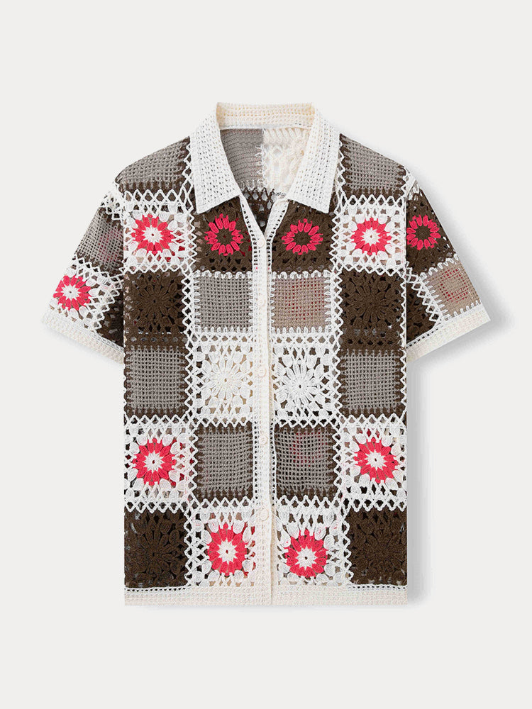 Fashion Summer Breathable Knit Shirt