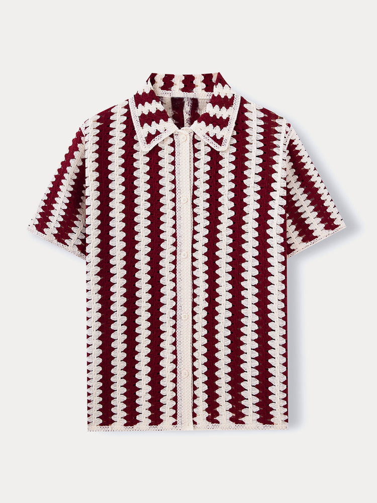 Fashion Summer Breathable Knit Shirt