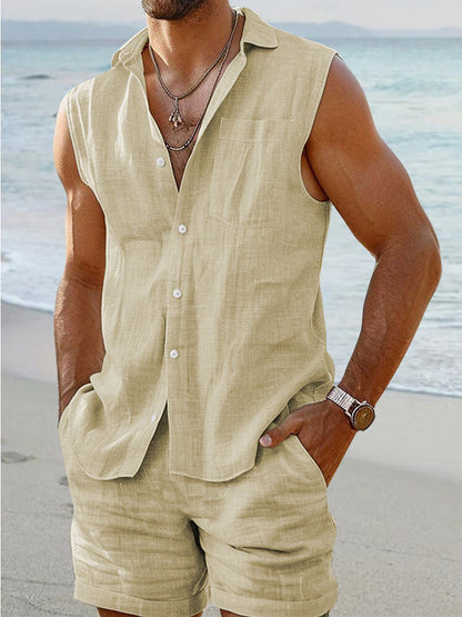 Relaxed Fit Tank Top Shorts Set