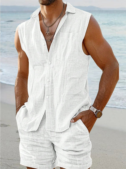 Relaxed Fit Tank Top Shorts Set