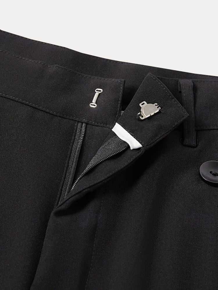 Modern Asymmetric Patchwork Suit Pants