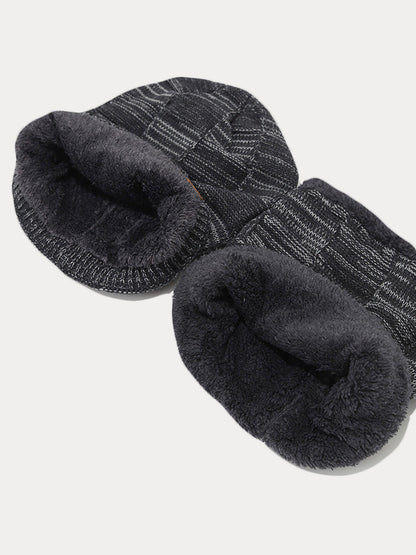 Thermal Fleece Neck Warmer Beanie Hat Set