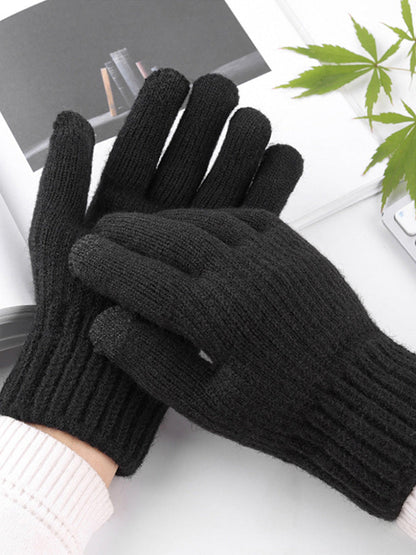 Winter Thicken Keep Warm Knit Gloves