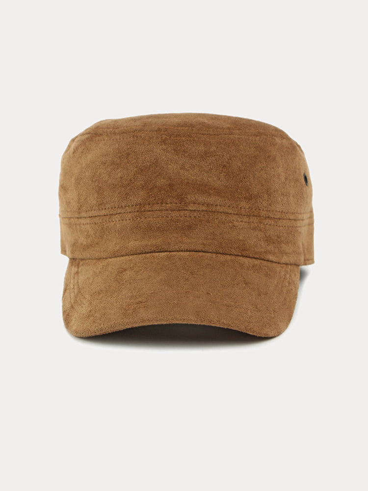 Casual Vintage Style Suede Army Caps