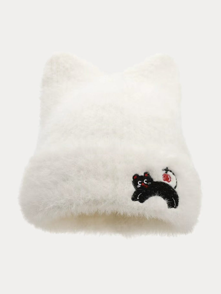 Trendy Cute Cat Fleece Meowing Beanie