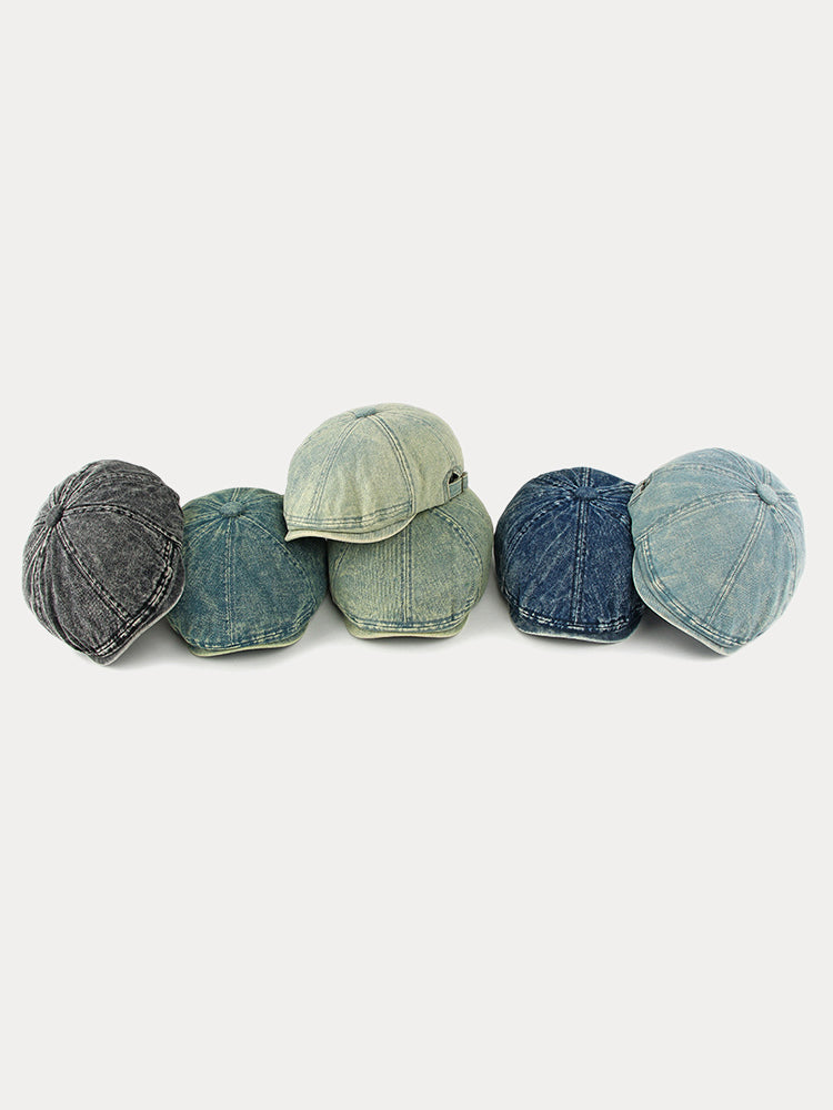 Fashion Vintage Denim Newsboy Cap