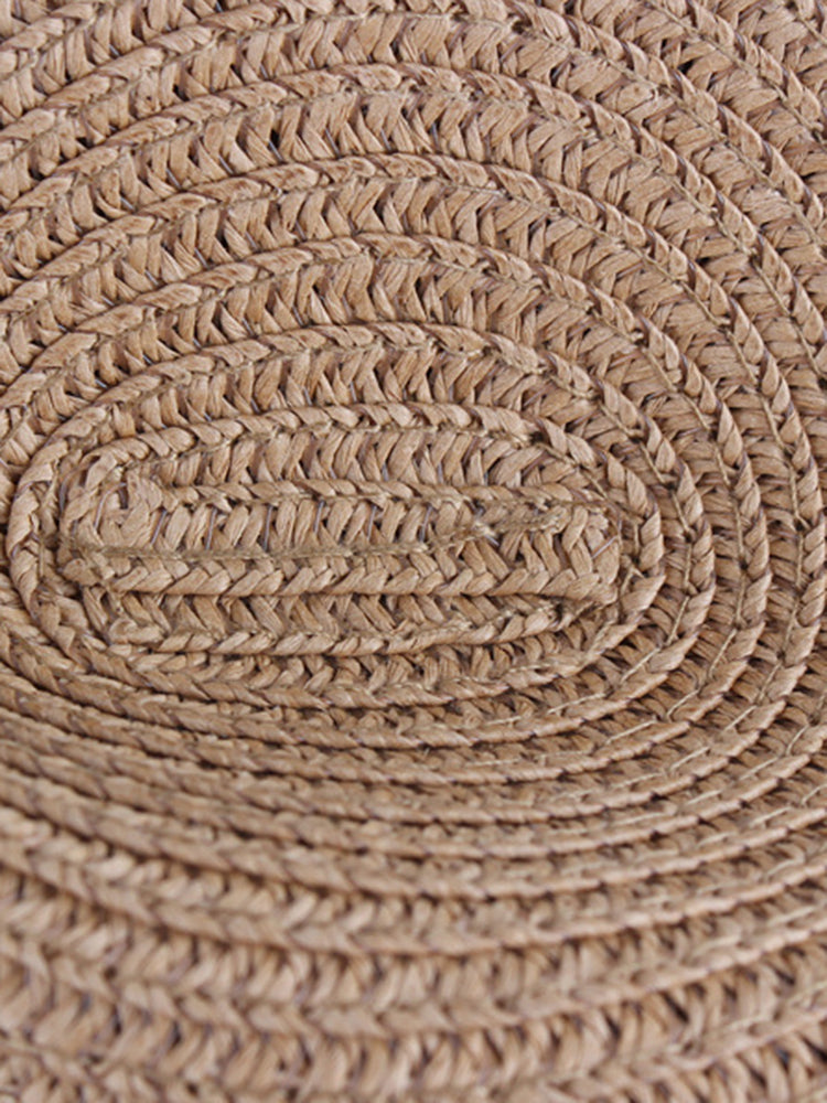 Wide Brim Sun Protection Woven Straw Fedora Hat