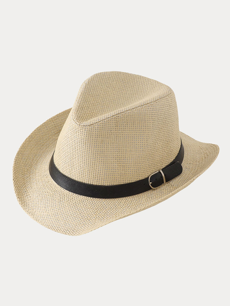 Classic Belted Panama Hat