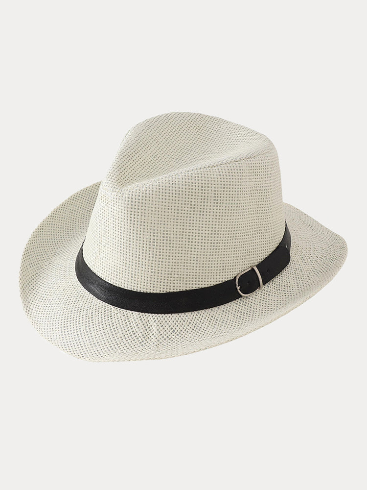 Classic Belted Panama Hat