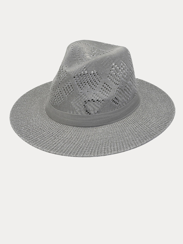 The Classic Linen Straw Flat Brim Fedora