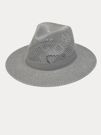 The Classic Linen Straw Flat Brim Fedora