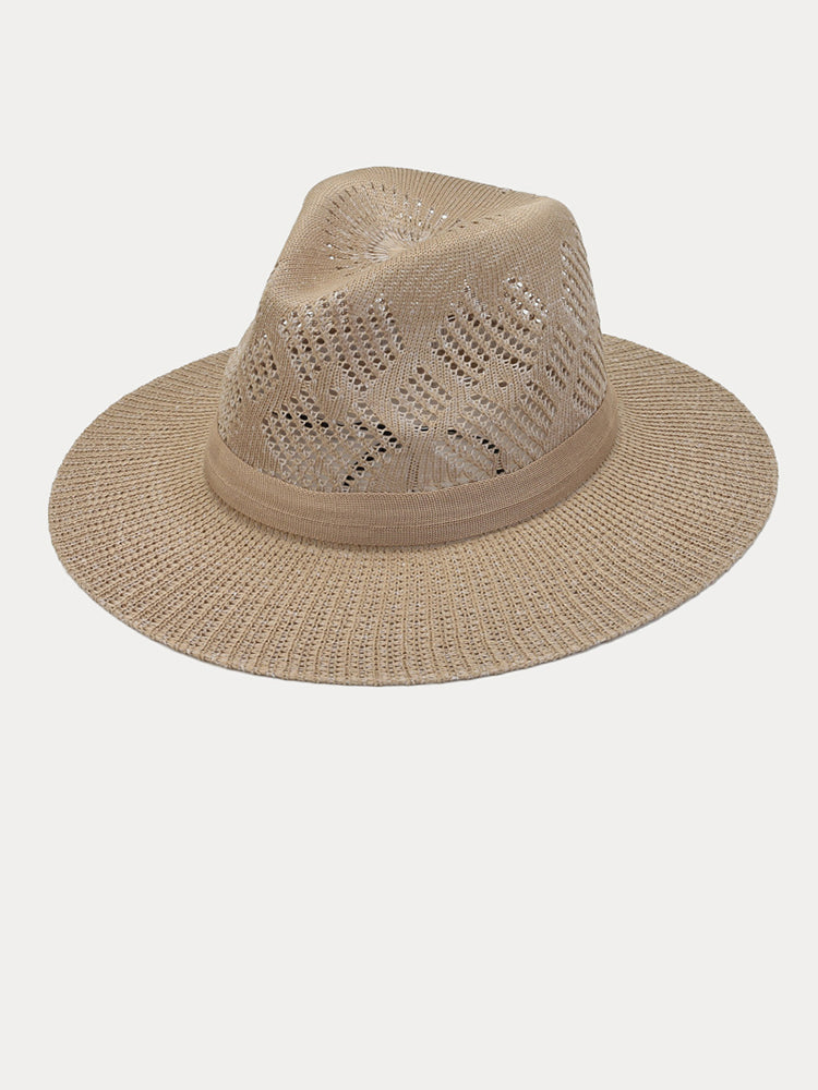 The Classic Linen Straw Flat Brim Fedora