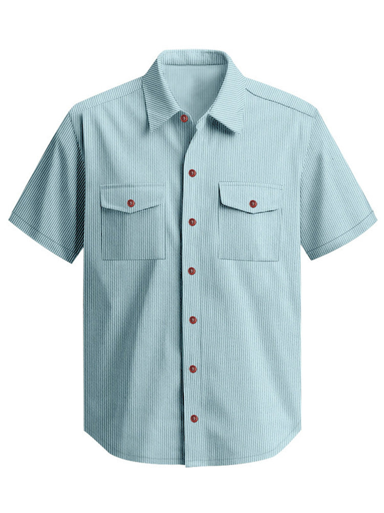 Men's Relaxed Ribbed Knit Short Sleeve Shirt