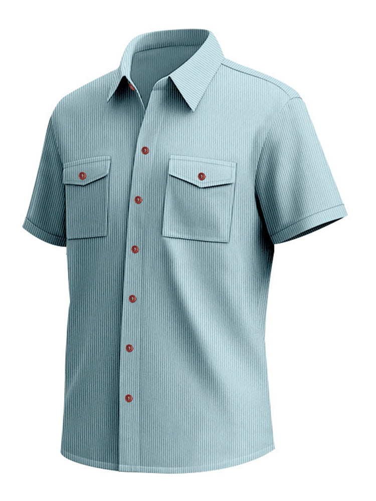 Men's Relaxed Ribbed Knit Short Sleeve Shirt