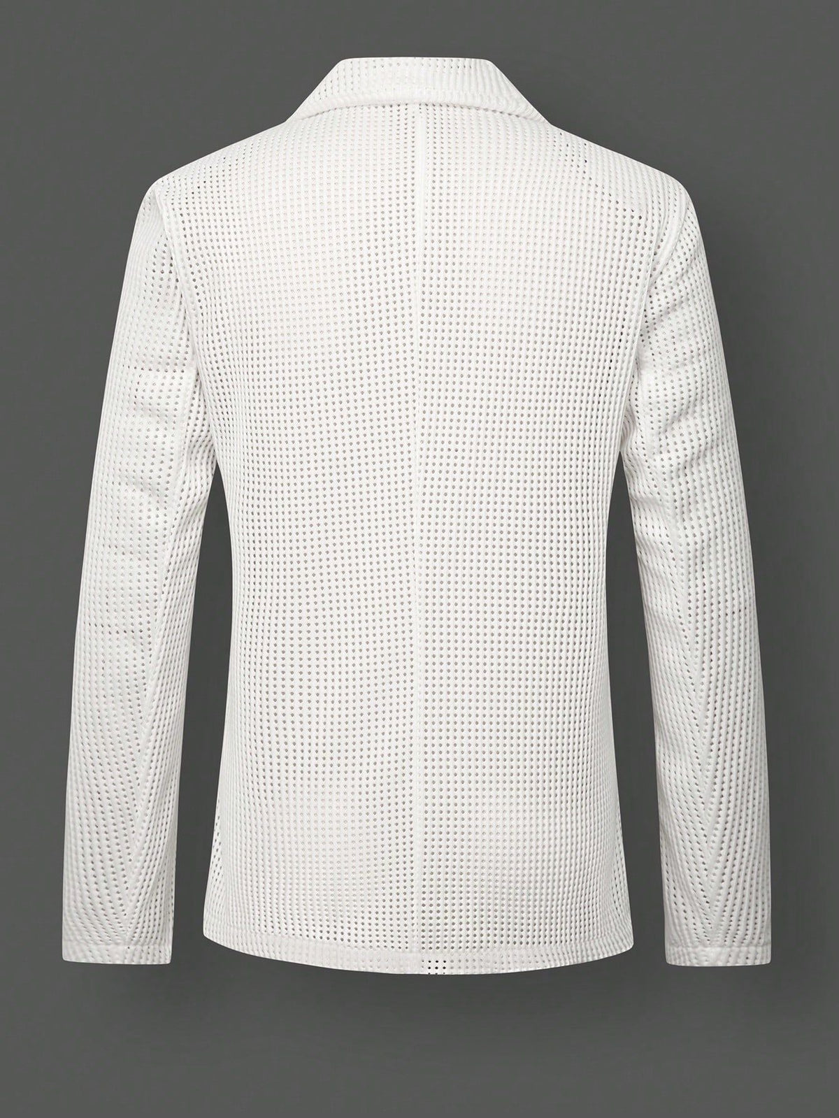 Men's Relaxed Hollow-Out Mesh Blazer